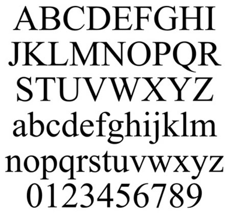 Font family, elegant serif font